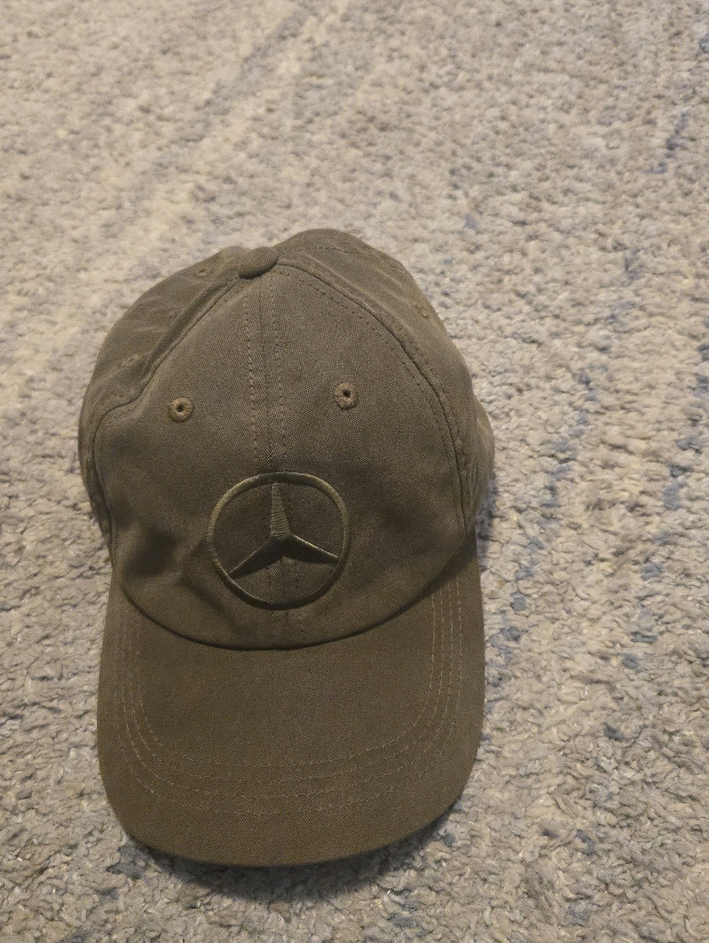 Mercedes-Benz Promotional Hat Olive Drab Sueded Fabric Low Profile Baseball Cap